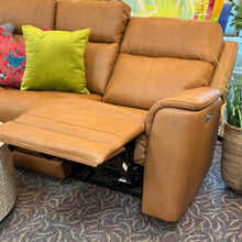 Load image into Gallery viewer, Caramel Leather Power Sofa