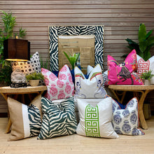 Load image into Gallery viewer, Orange Pattern Down Pillow