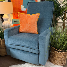 Load image into Gallery viewer, Blue Power Swivel Gliding Recliner