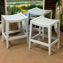 Load image into Gallery viewer, Set/3 Blue Counter Stools