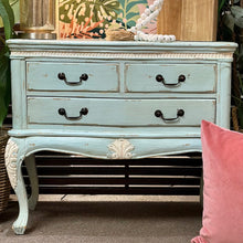 Load image into Gallery viewer, Aqua Antiqued Chest