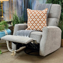 Load image into Gallery viewer, Grey Swivel Gliding Recliner