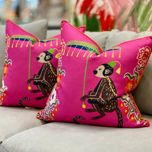 Load image into Gallery viewer, Pink Monkey Down Pillow