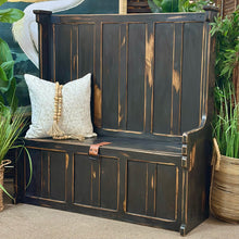 Load image into Gallery viewer, High Back Storage Bench