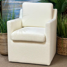 Load image into Gallery viewer, Boucle Rolling Dining Chair