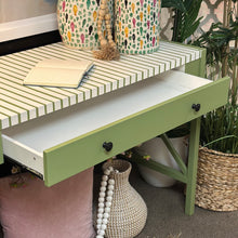 Load image into Gallery viewer, Green/White Striped Desk