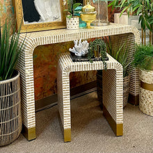 Load image into Gallery viewer, Waterfall Mother of Pearl Side Table