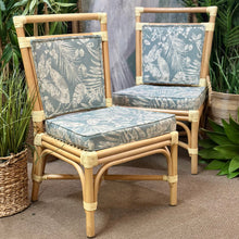 Load image into Gallery viewer, Spa Blue Floral Dining Chair