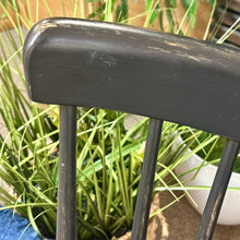 Load image into Gallery viewer, Distressed Black Wood Dining Chair