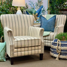 Load image into Gallery viewer, Linen Striped Accent Chair