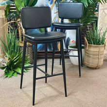 Load image into Gallery viewer, Set/2 Faux Leather Barstools