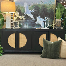 Load image into Gallery viewer, Black/Cane 4DR Cabinet