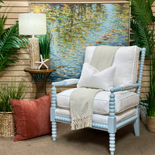 Load image into Gallery viewer, Custom Blue & White Spindle Chair