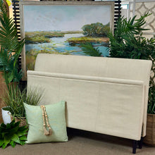 Load image into Gallery viewer, Ethan Allen Queen Ivory Sleigh Bed