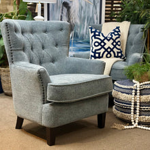 Load image into Gallery viewer, Tufted Blue Chair