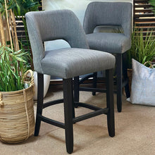 Load image into Gallery viewer, Grey Upholstered Counter Stool