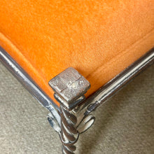 Load image into Gallery viewer, Burnt Orange Tufted Ottoman