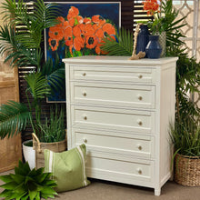 Load image into Gallery viewer, 5DRW Tall White Dresser