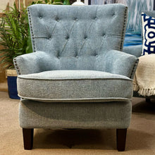 Load image into Gallery viewer, Tufted Blue Chair