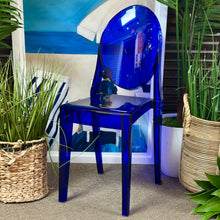 Load image into Gallery viewer, Blue Acrylic Dining Chair