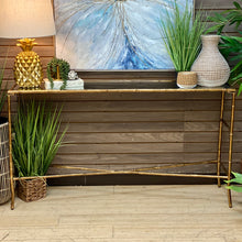 Load image into Gallery viewer, Antique Gold & Mirrored Console