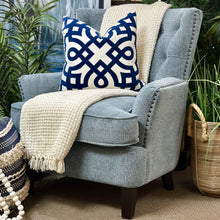Load image into Gallery viewer, Tufted Blue Chair