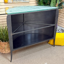 Load image into Gallery viewer, Glass Top Demilune Bar