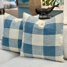 Load image into Gallery viewer, Blue Plaid Down Designer Pillowbra