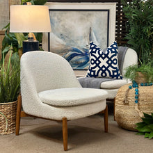 Load image into Gallery viewer, White Boucle Accent Chair