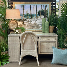 Load image into Gallery viewer, Wicker Desk & Chair