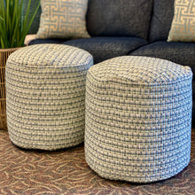 Load image into Gallery viewer, Aqua & Blue Pouf