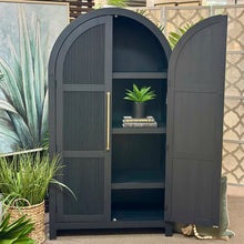 Load image into Gallery viewer, Black Arched Cabinet