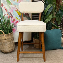 Load image into Gallery viewer, Boucle & Walnut Counter Stool