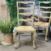 Load image into Gallery viewer, Taupe/Green Crackle Dining Chair