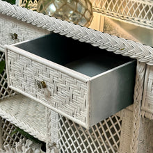 Load image into Gallery viewer, White Wicker Cabinet