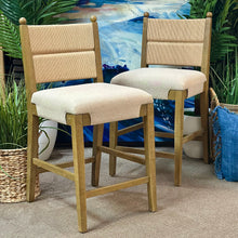 Load image into Gallery viewer, Seagrass/Wood Counter Height Stool