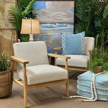 Load image into Gallery viewer, Blue/Ivory Striped Chair