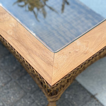 Load image into Gallery viewer, Resin Wicker & Wood Coffee Table
