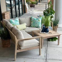 Load image into Gallery viewer, 3PC Taupe Acacia Sectional W/Table