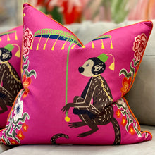 Load image into Gallery viewer, Pink Monkey Down Pillow