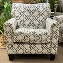 Load image into Gallery viewer, Grey/White Motif Chair