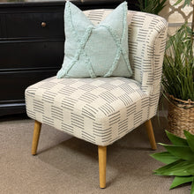 Load image into Gallery viewer, Blue Stitched Ivory Chair