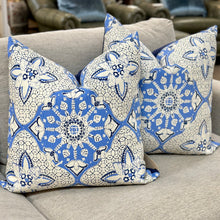 Load image into Gallery viewer, Blue Quadrille Pillow