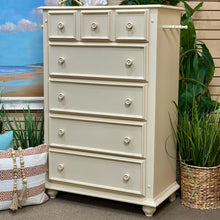 Load image into Gallery viewer, 5DRW Tall Ivory Dresser