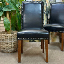 Load image into Gallery viewer, Black Faux Leather Dining Chair