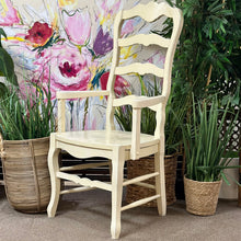 Load image into Gallery viewer, Cream Ladderback Dining Arm Chair