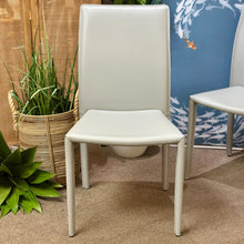 Load image into Gallery viewer, Grey Faux Leather Dining Chair