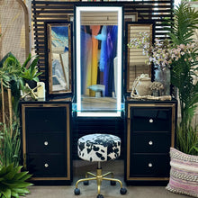 Load image into Gallery viewer, Black Vanity W/Mirror