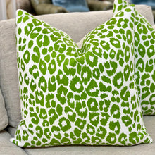 Load image into Gallery viewer, Green Leopard Designer Pillow