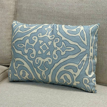 Load image into Gallery viewer, Light Blue & White Designer Lumbar